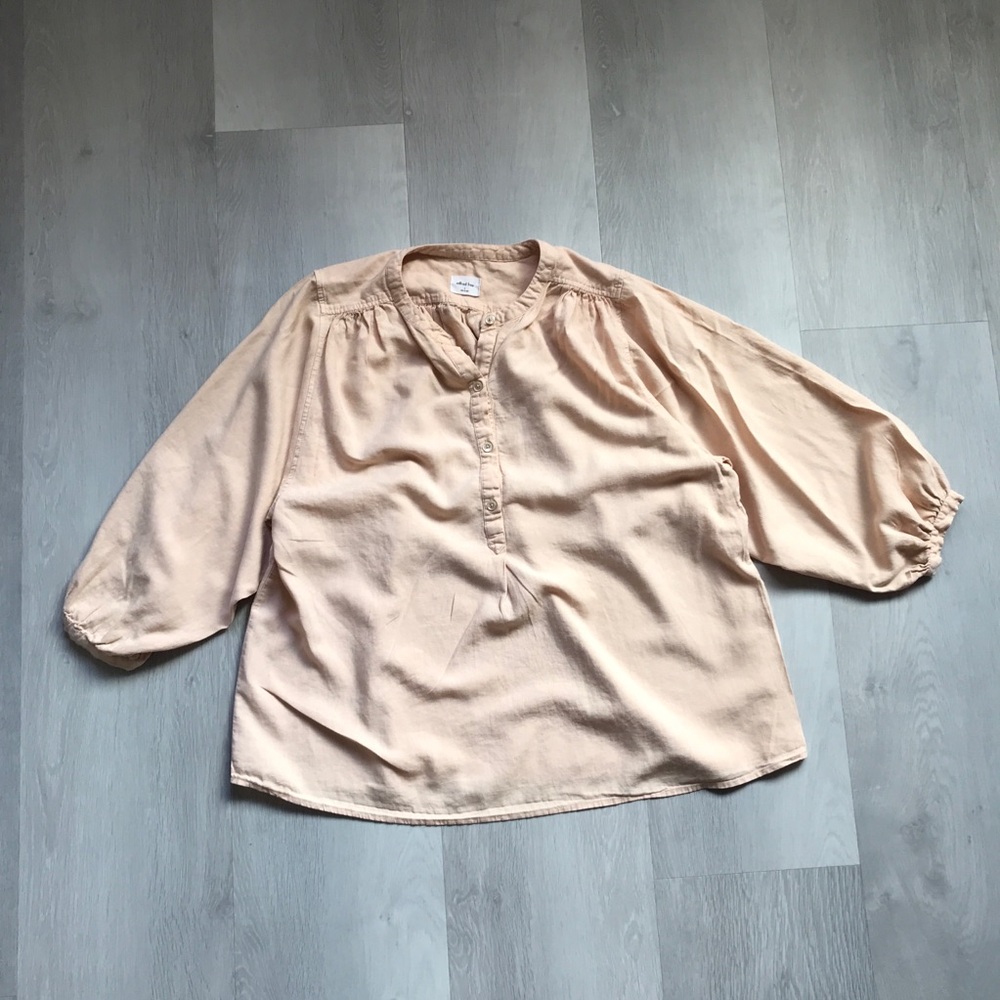 ARITZIA WILFRED FREE HENLEY HALF SLEEVE PULLOVER BLOUSE WOMENS SMALL